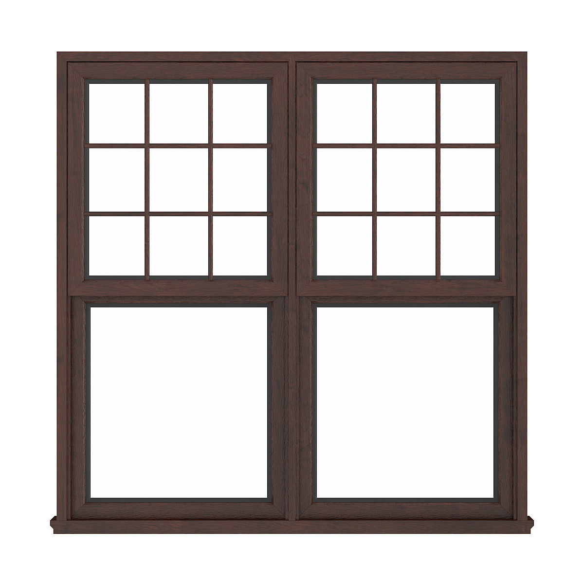 Wooden Window 16 3D model_1