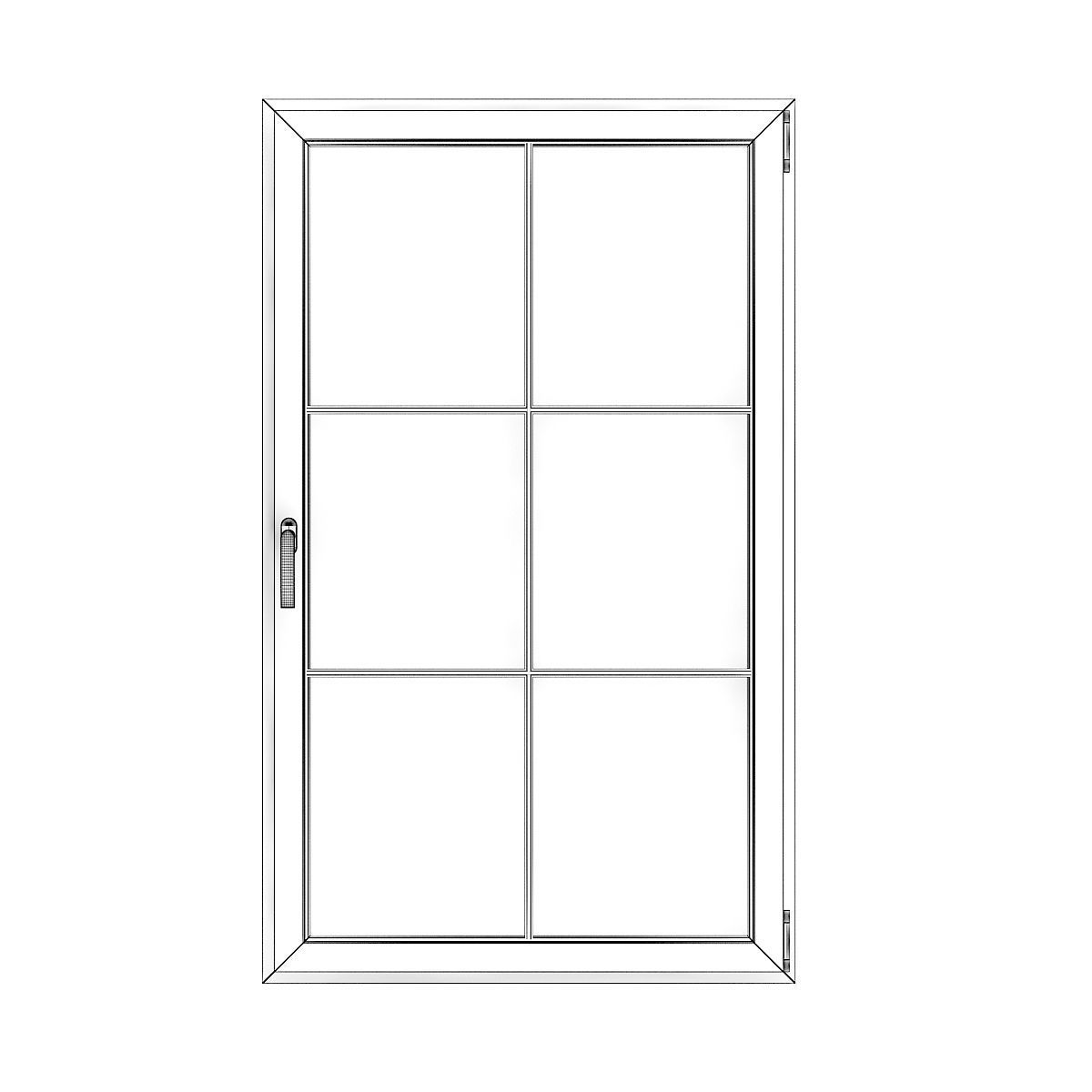 Wooden Window 11 3D model_4