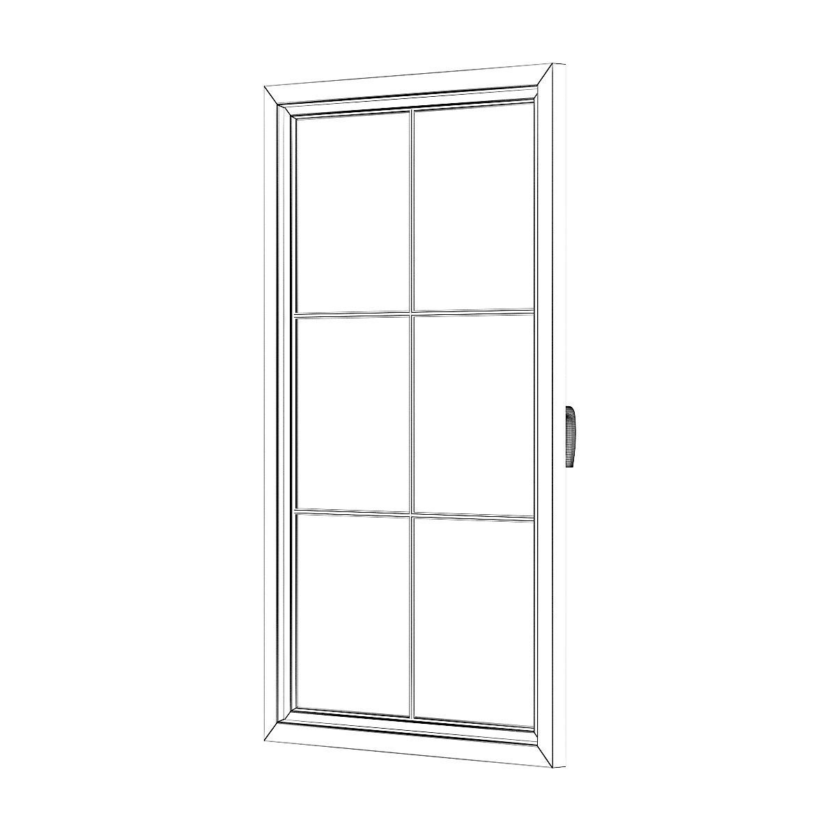 Wooden Window 11 3D model_7