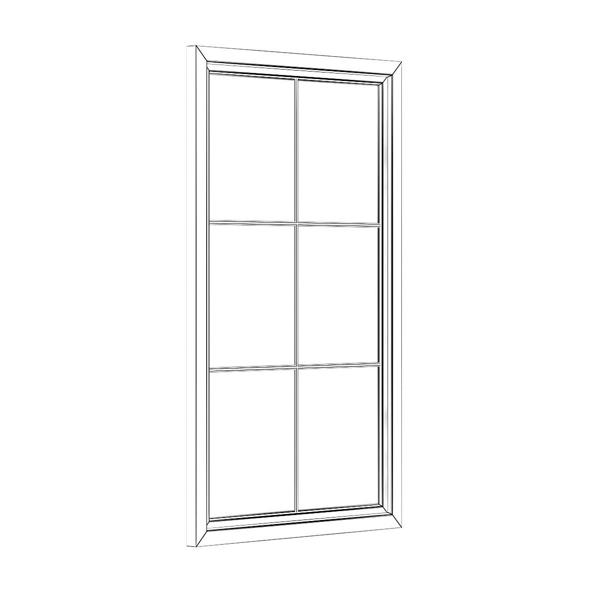 Wooden Window 11 3D model_6