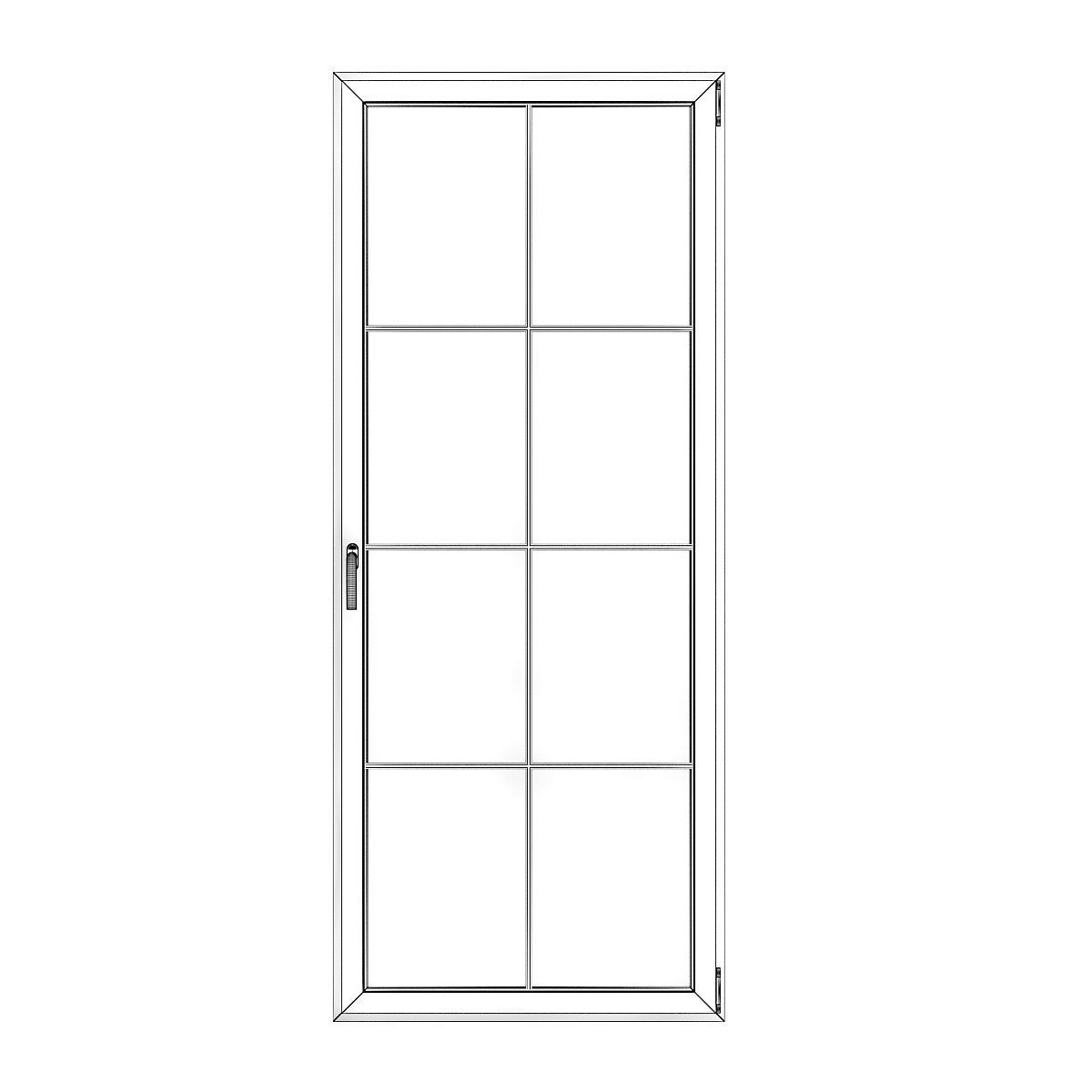 Wooden Window 12 3D model_4