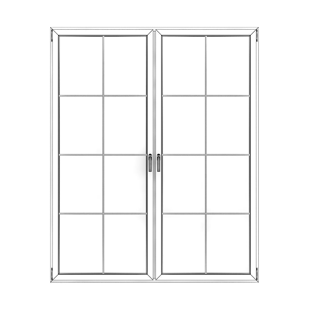 Wooden Window 09 3D model_4