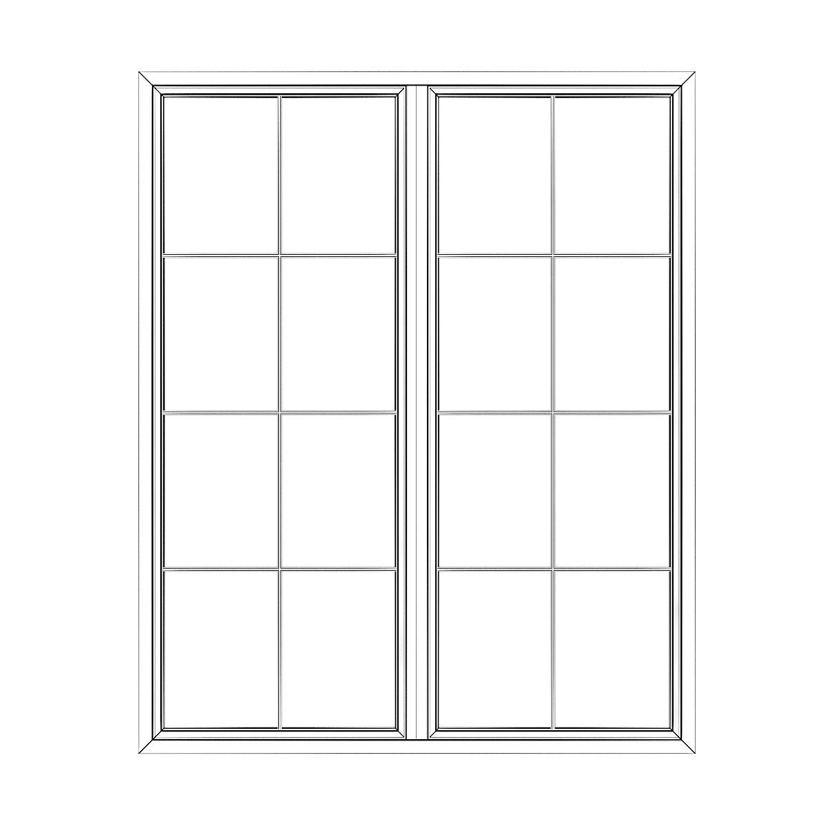 Wooden Window 09 3D model_5