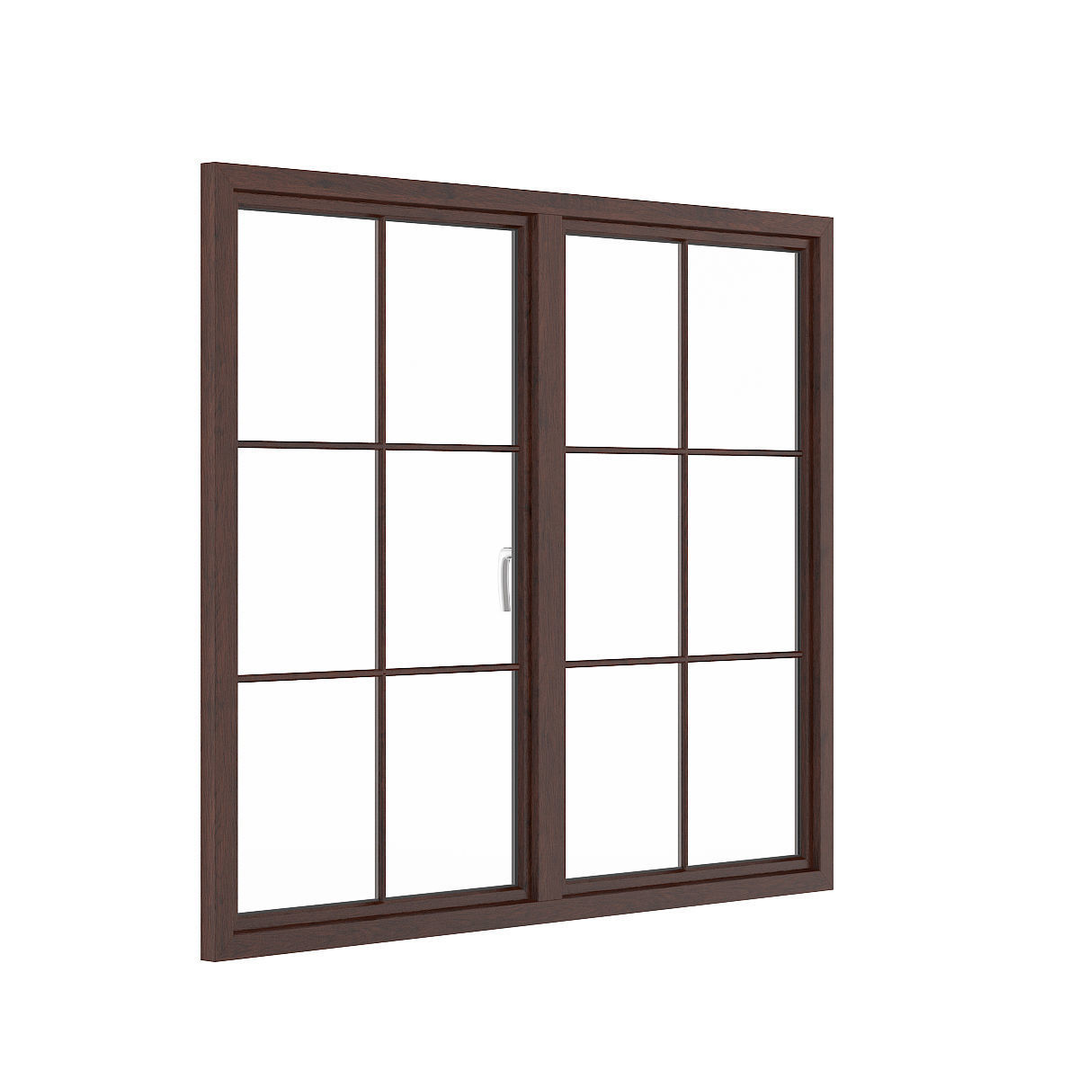 Wooden Window 08 3D model_2