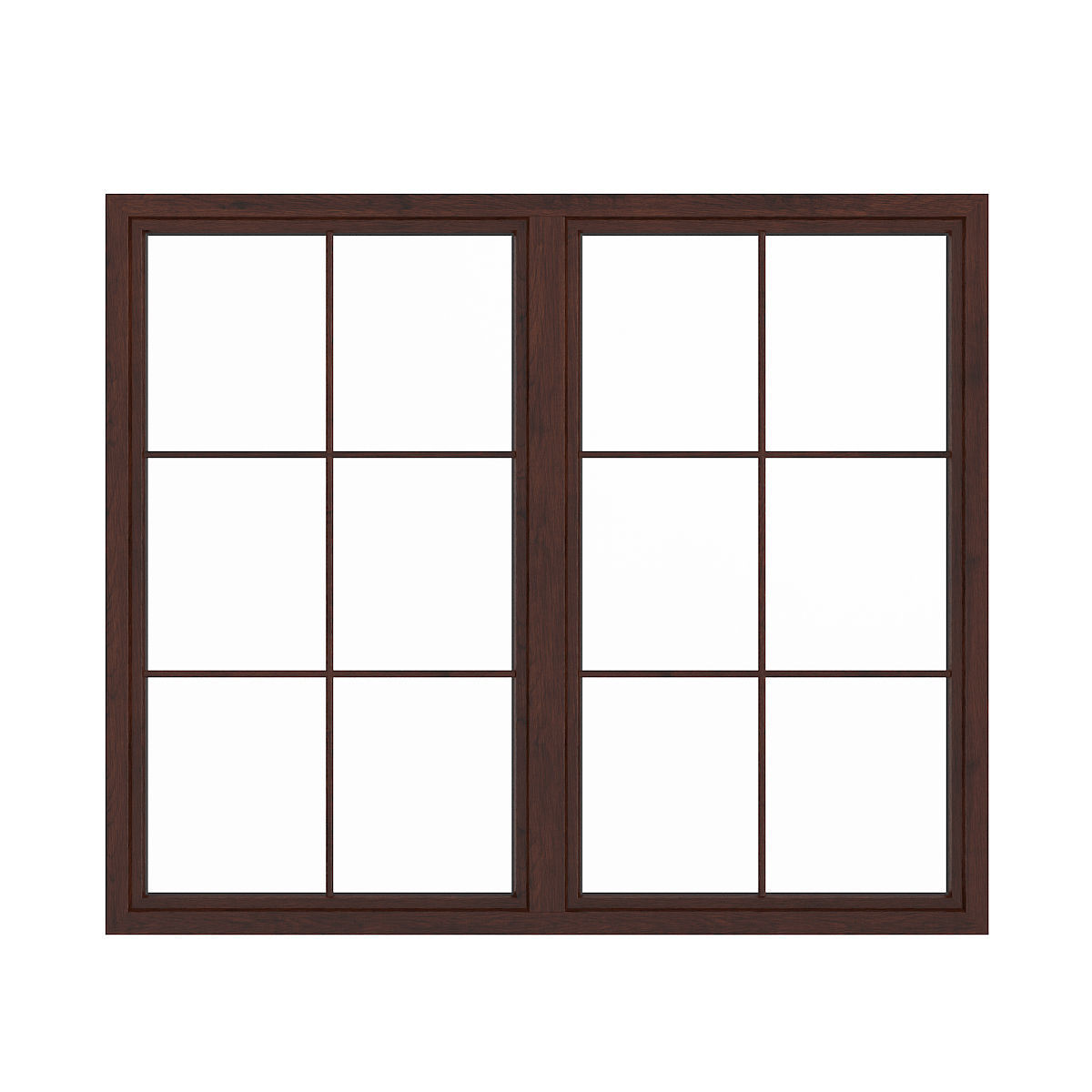 Wooden Window 08 3D model_1
