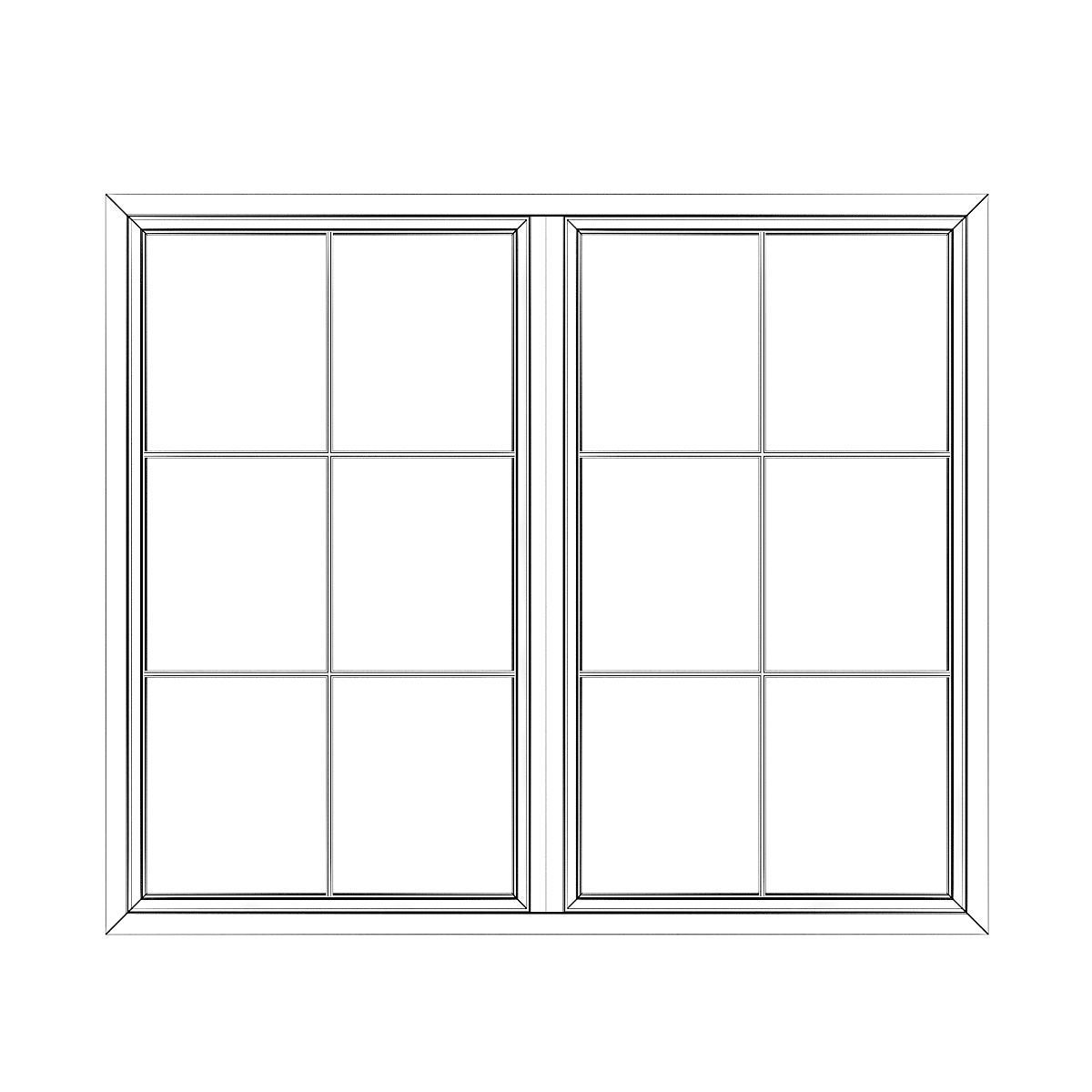 Wooden Window 08 3D model_5