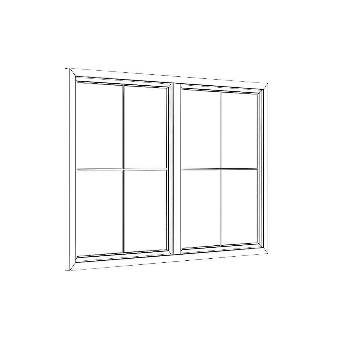 Wooden Window 07 3D model_5