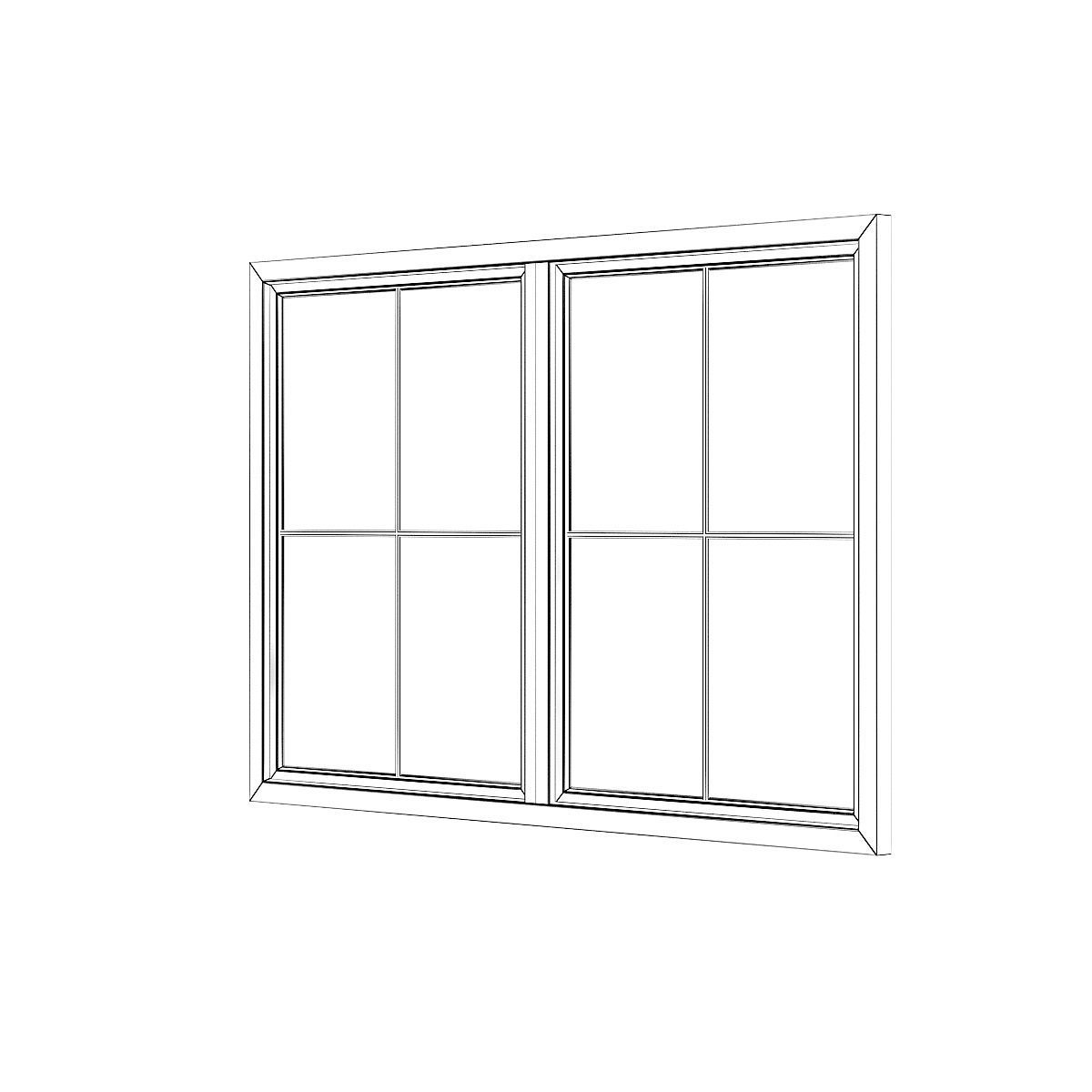 Wooden Window 07 3D model_6