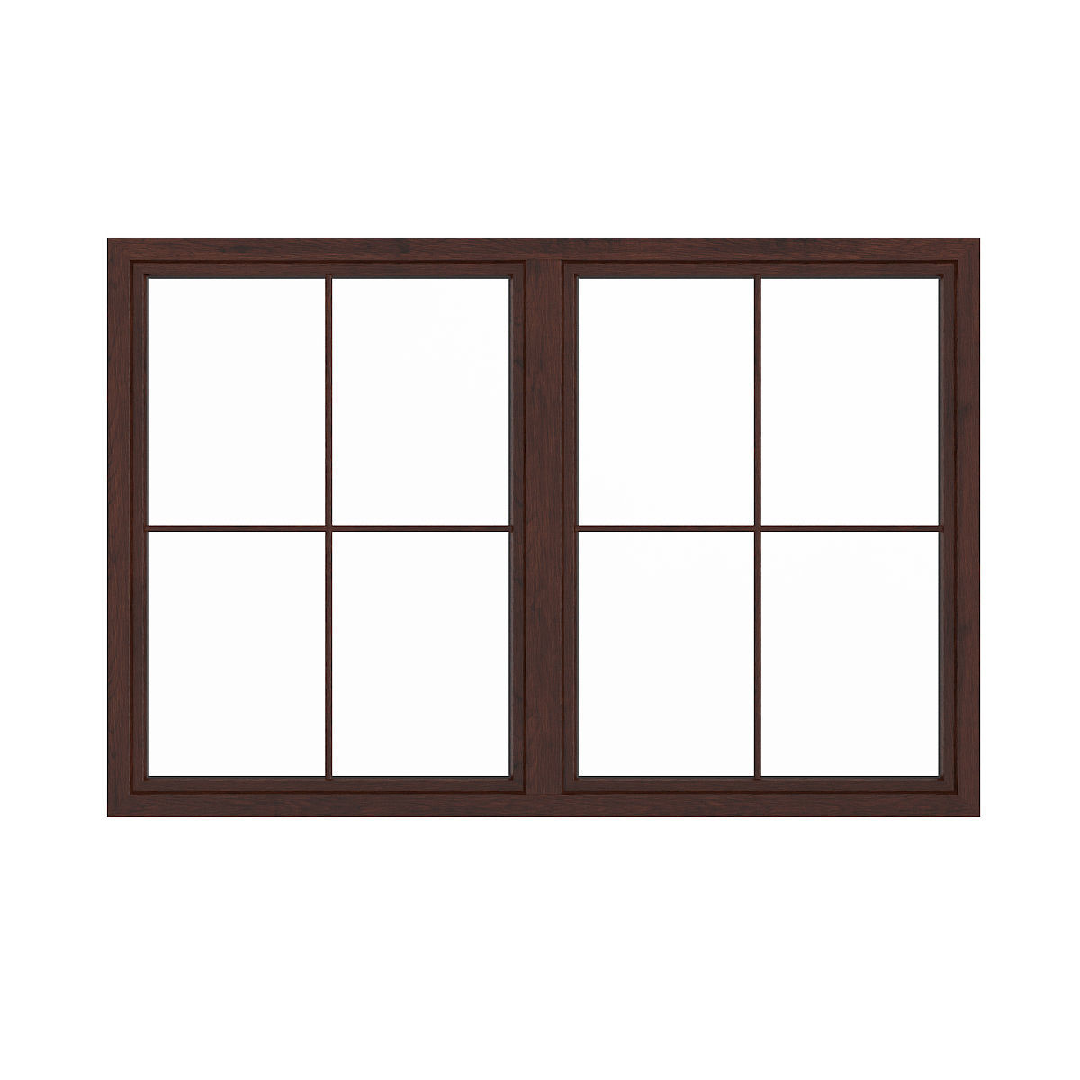 Wooden Window 07 3D model_1