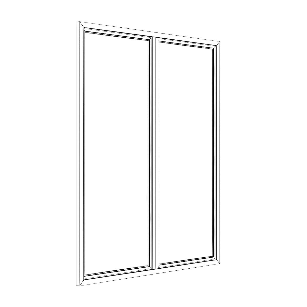 Wooden Window 06 3D model_5