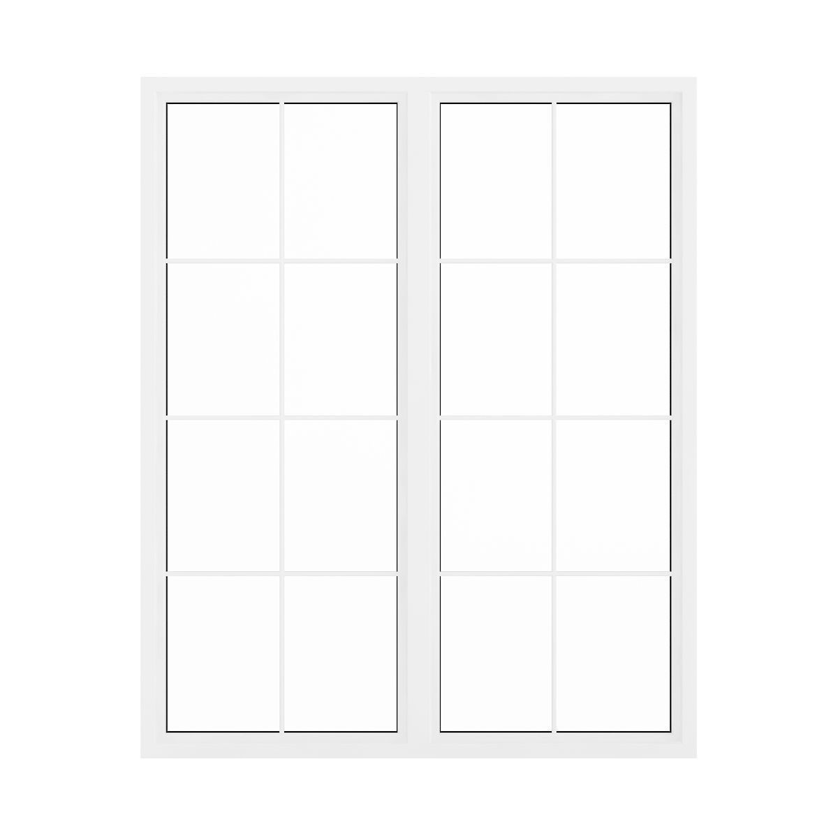 White Window 12 3D model_1