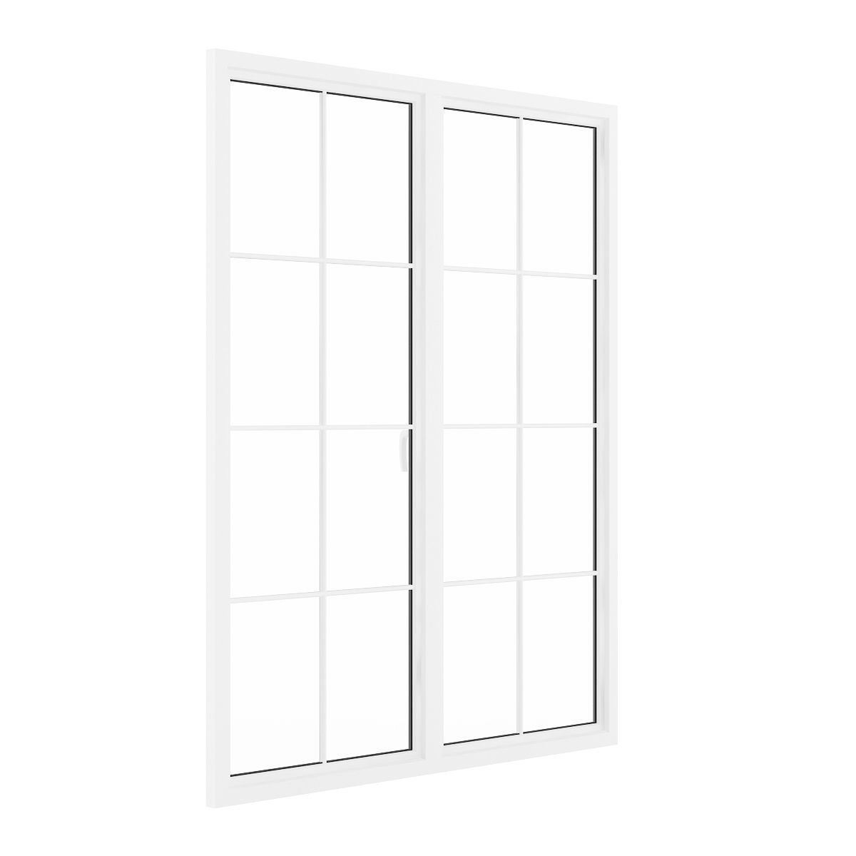 White Window 12 3D model_2