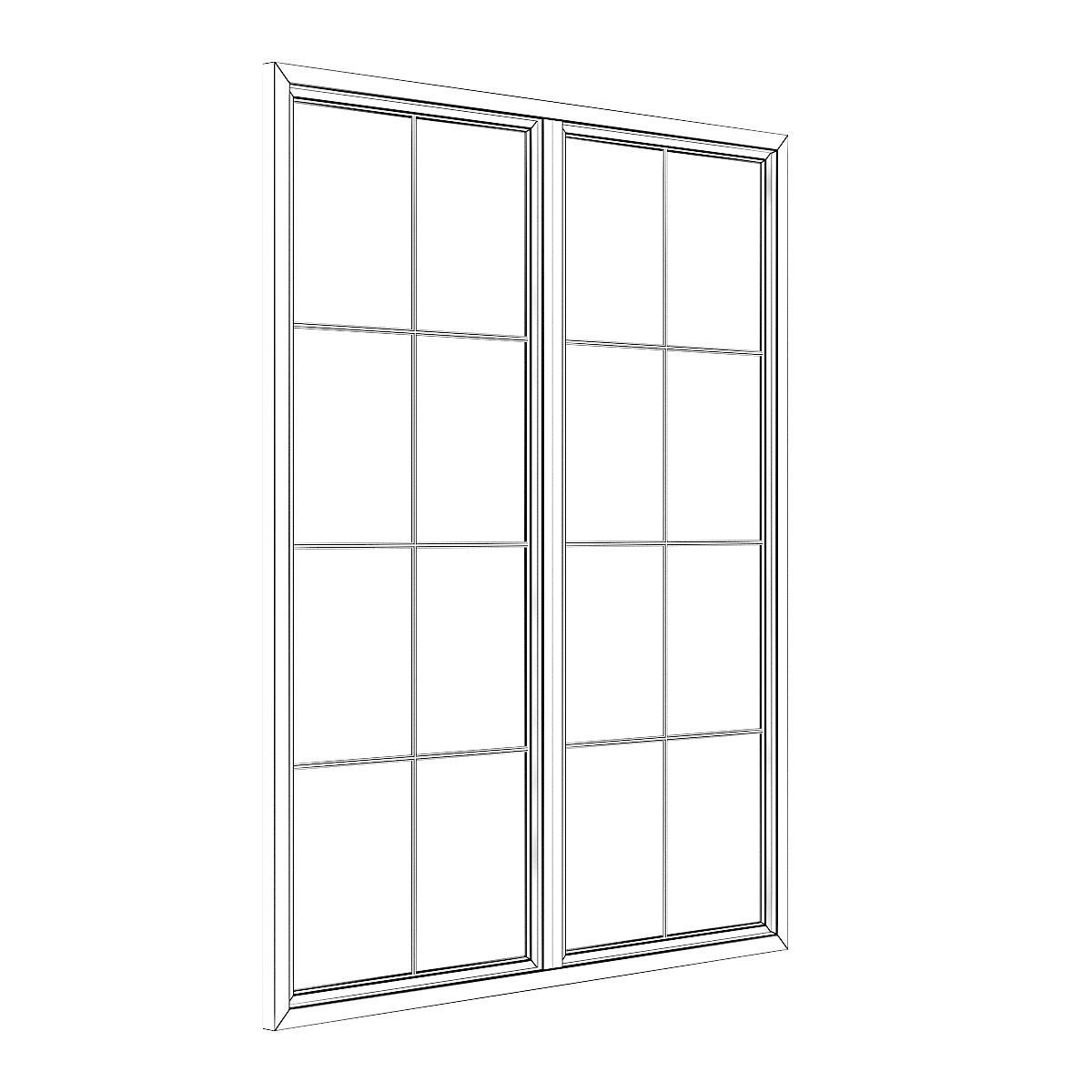 White Window 12 3D model_6
