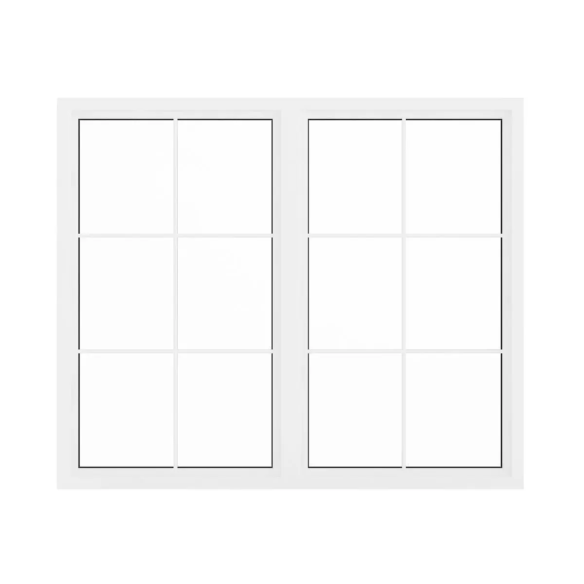 White Window 11 3D model_0