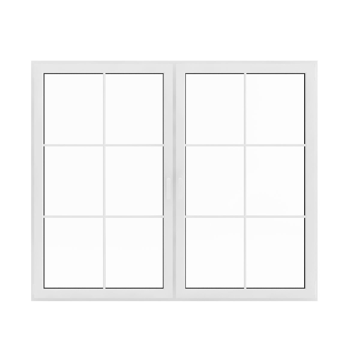 White Window 11 3D model_1