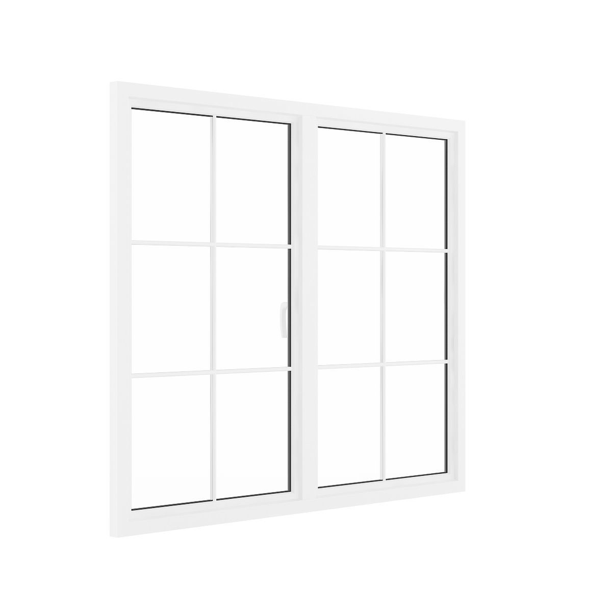 White Window 11 3D model_3