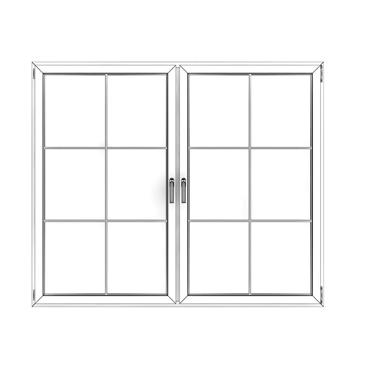 White Window 11 3D model_4