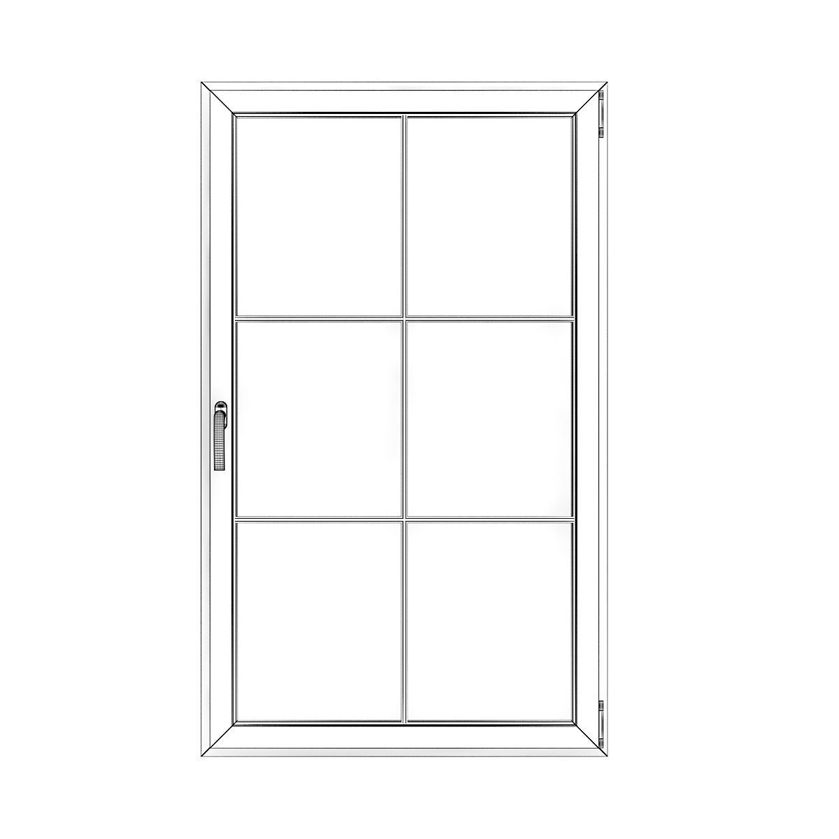 White Window 08 3D model_5