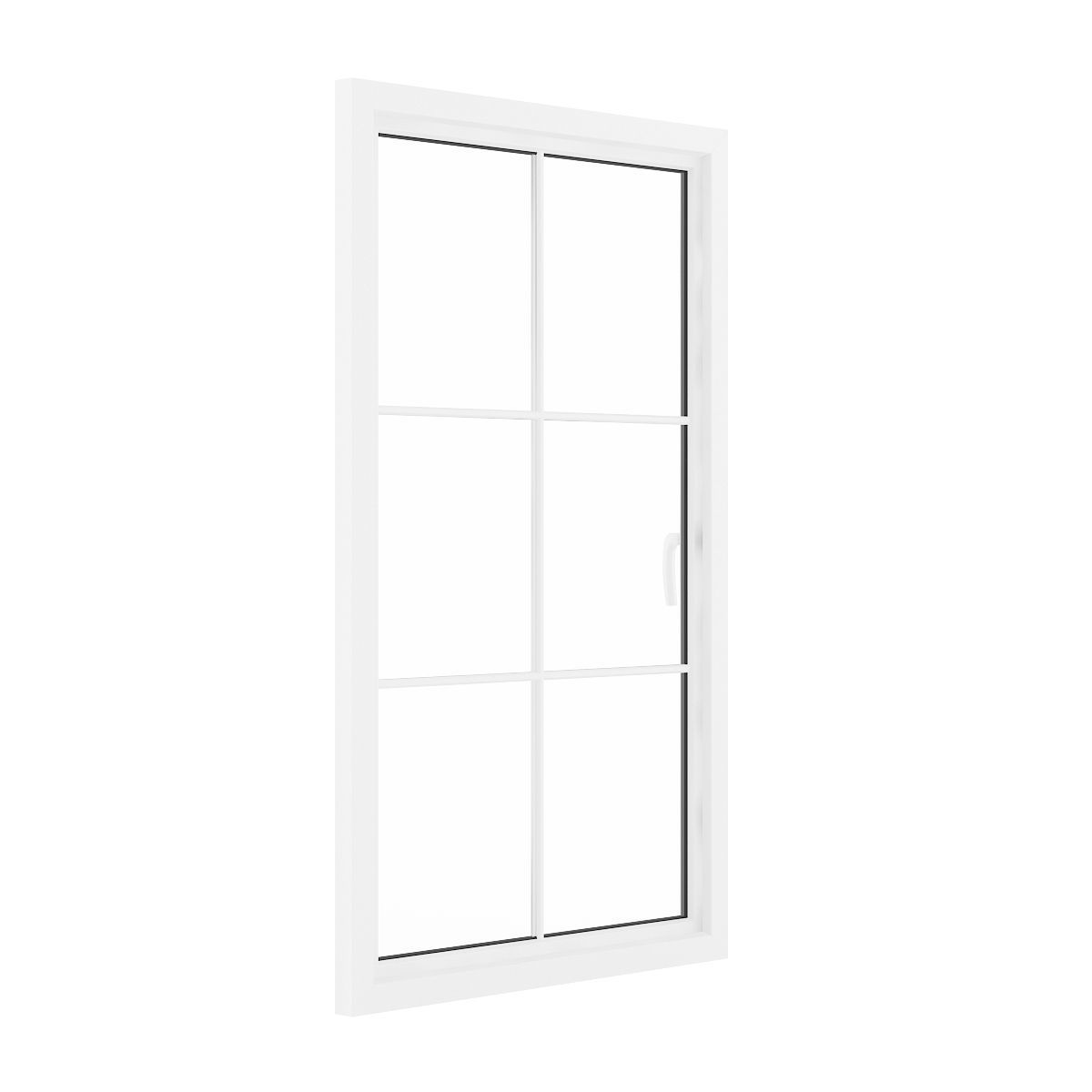White Window 08 3D model_2
