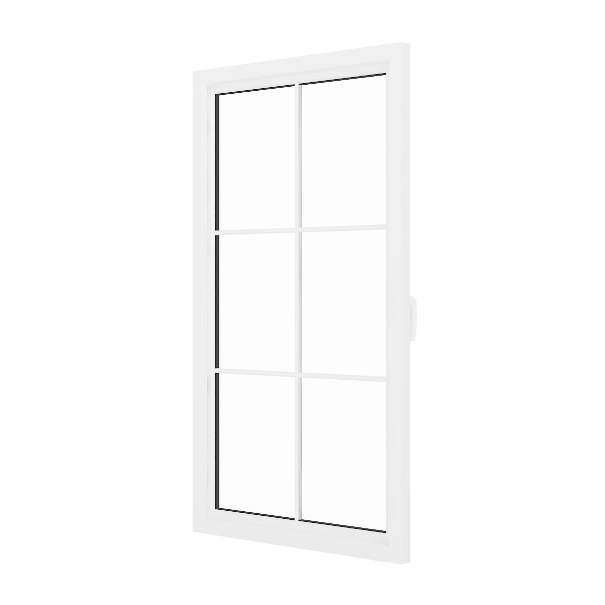 White Window 08 3D model_3