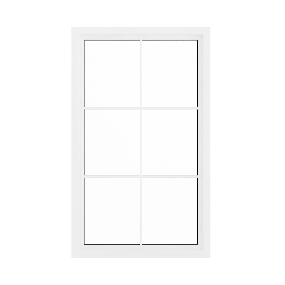 White Window 08 3D model_1