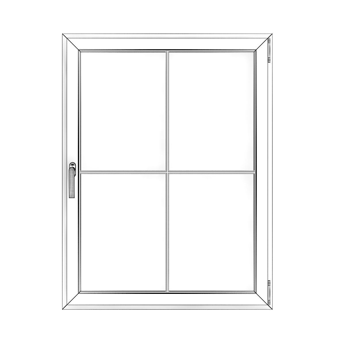 White Window 07 3D model_6