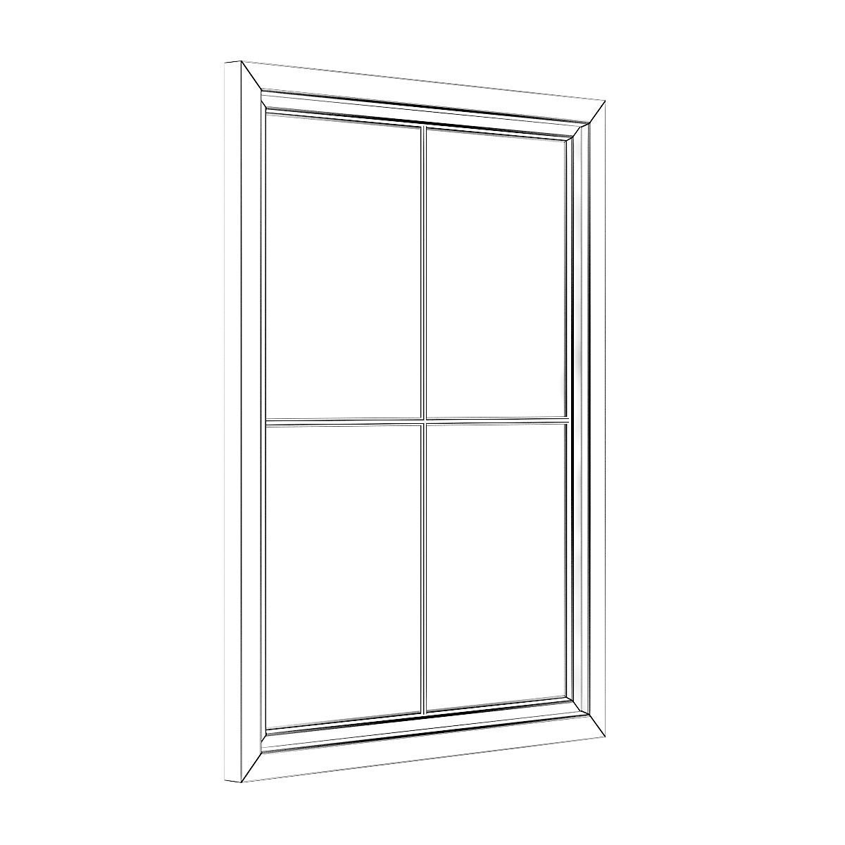 White Window 07 3D model_5