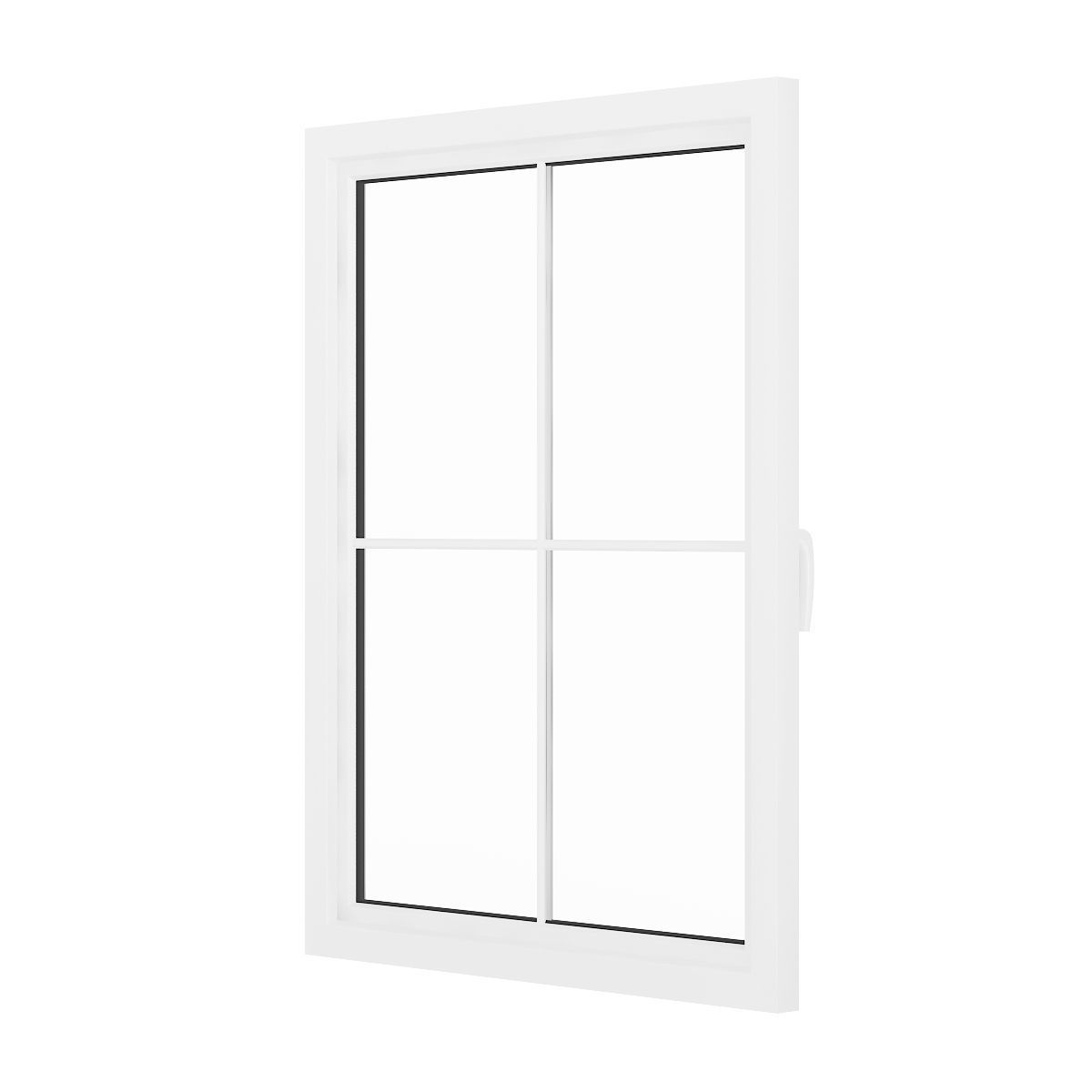 White Window 07 3D model_2