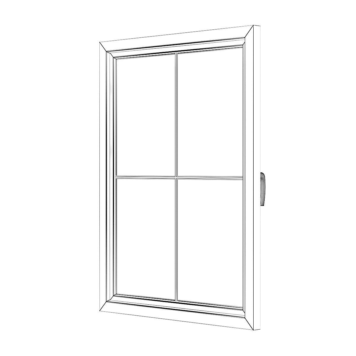 White Window 07 3D model_7