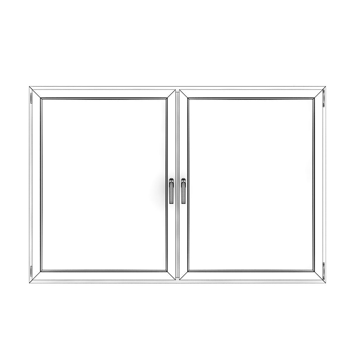 White Window 17 3D model_4