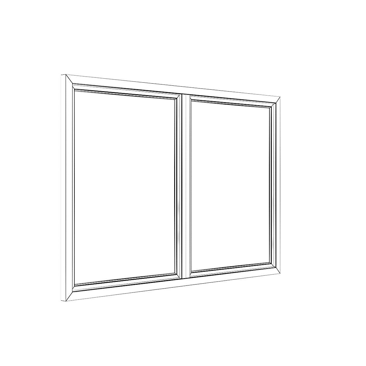White Window 17 3D model_5