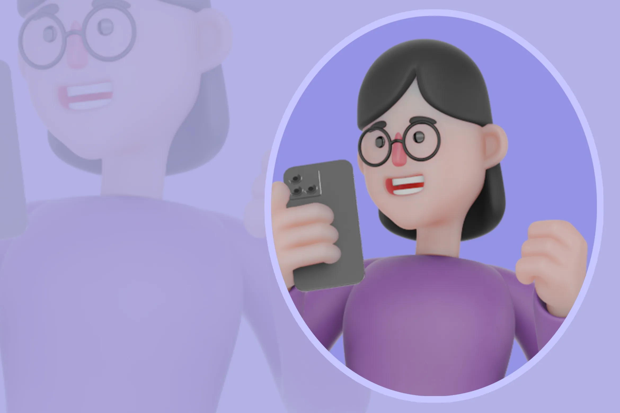 Stylized 3D Female Dancer Sitting with Phone - Cartoon 3D model | CGTrader