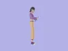 Stylized 3D Female Dancer Character - Cartoon Chat Avatar 3D model ...