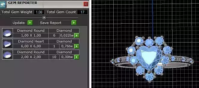 Heart shape diamond ring