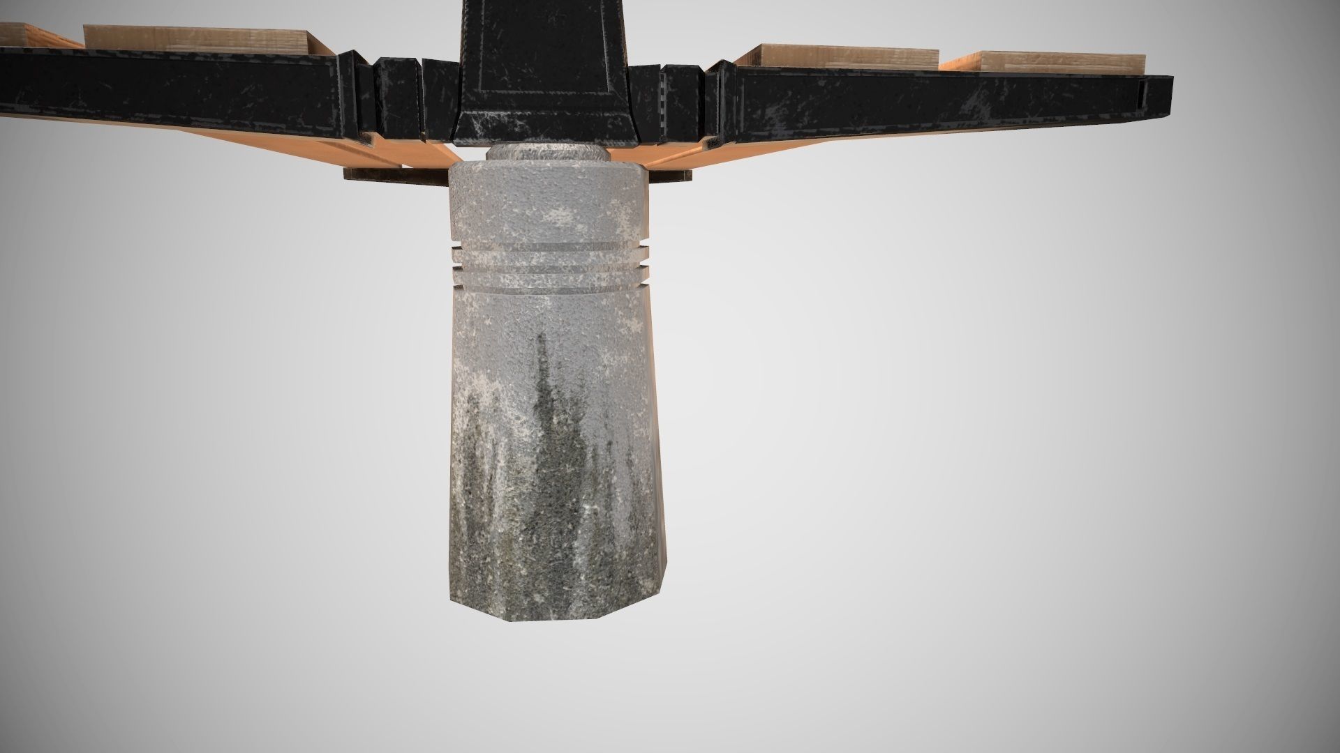 Low Poly Urbain Bench PBR Low-poly 3D model_6