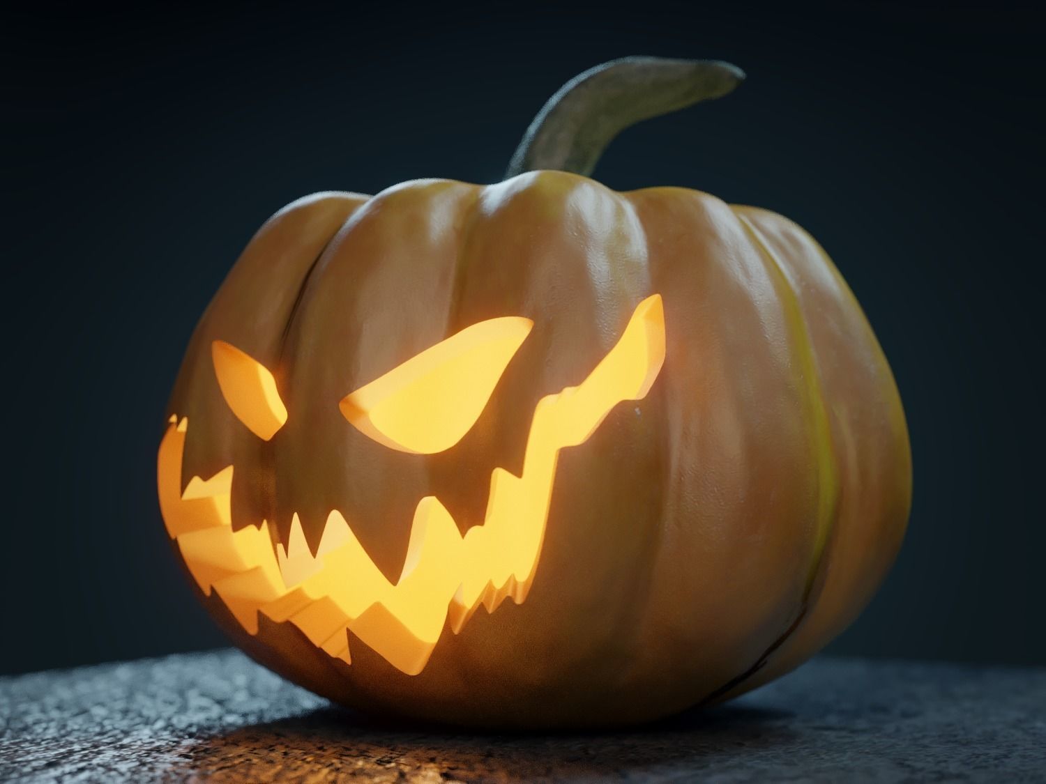 Halloween Pumpkin - Jack-o-lantern 3D model_2