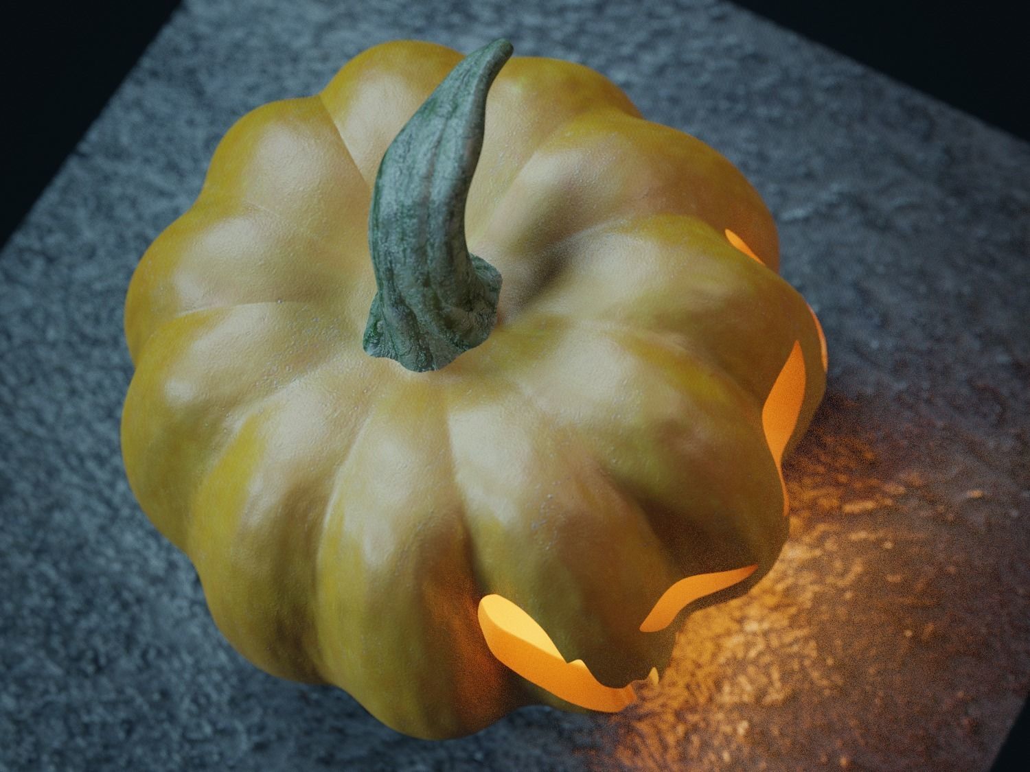 Halloween Pumpkin - Jack-o-lantern 3D model_6