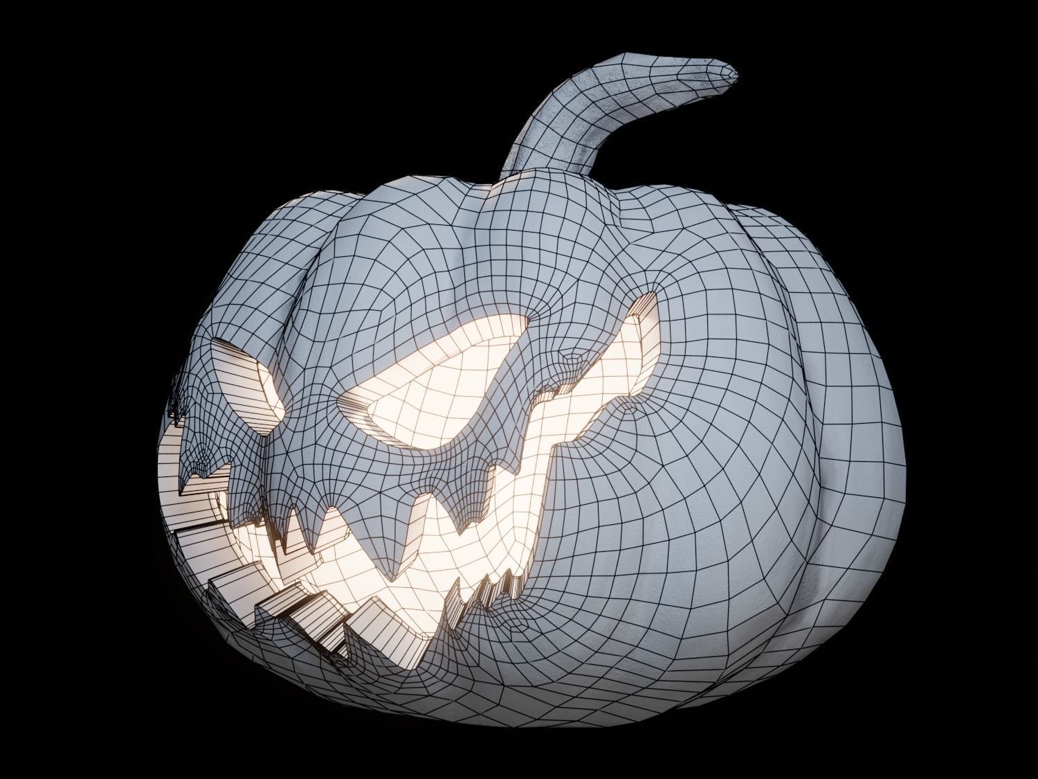 Halloween Pumpkin - Jack-o-lantern 3D model_3