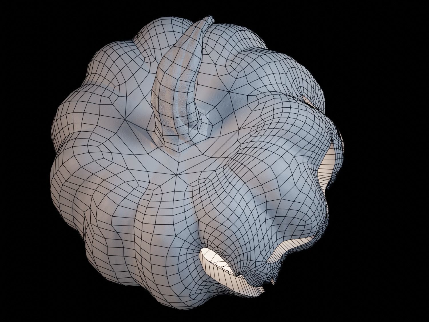 Halloween Pumpkin - Jack-o-lantern 3D model_7