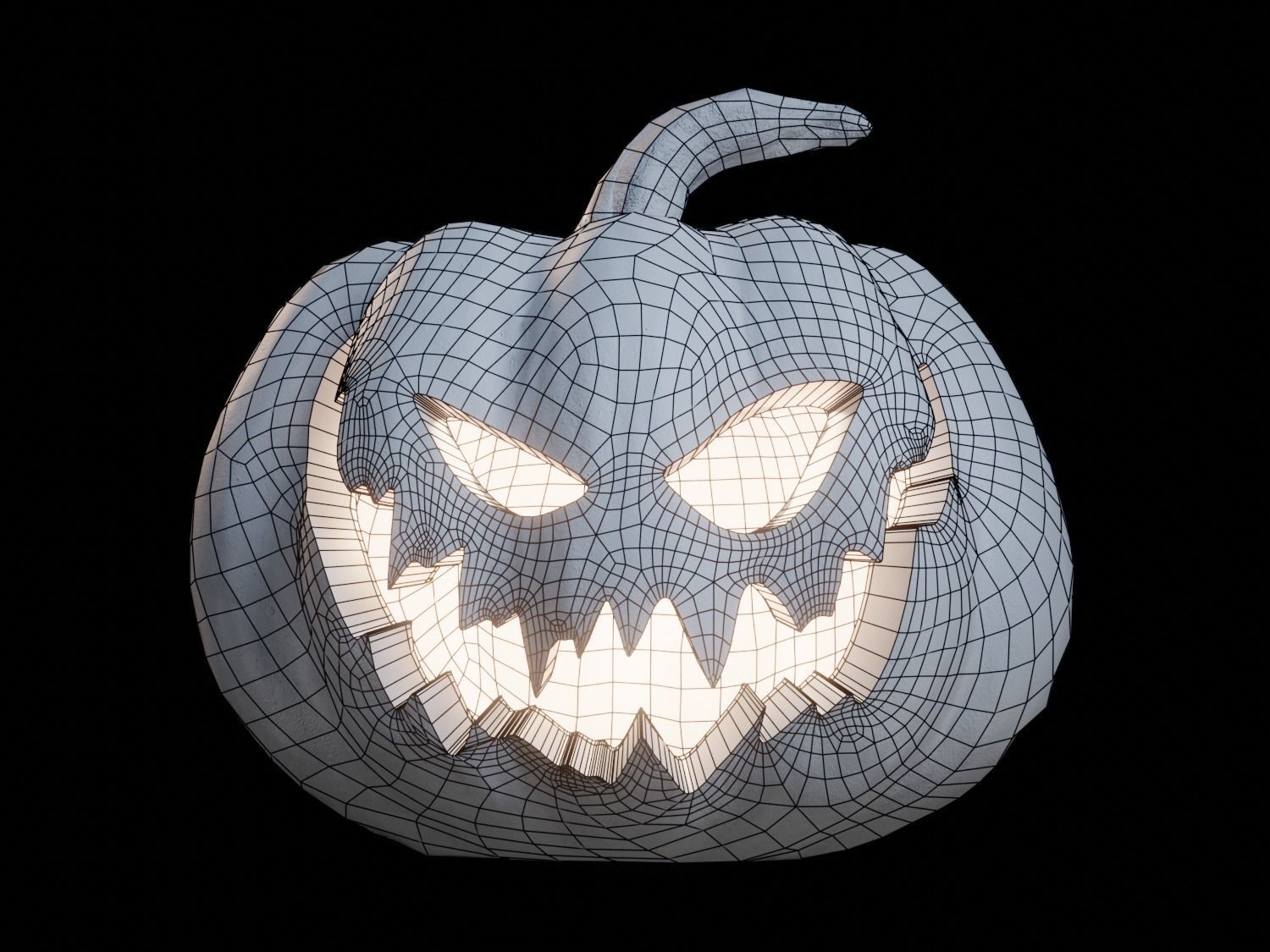 Halloween Pumpkin - Jack-o-lantern 3D model_1