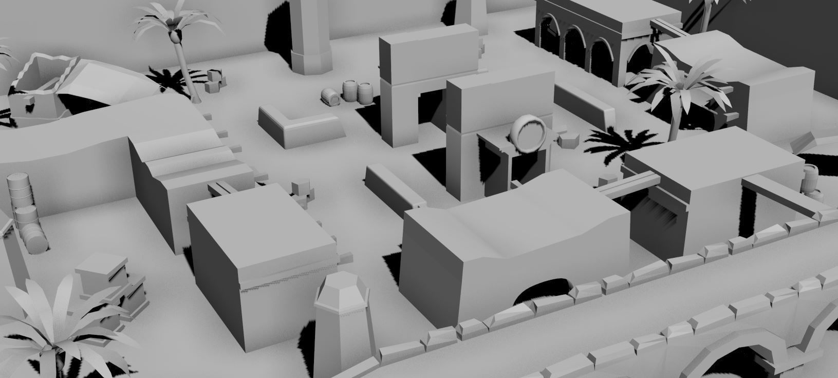 Low Poly Vintage Environment Low-poly 3D model_2