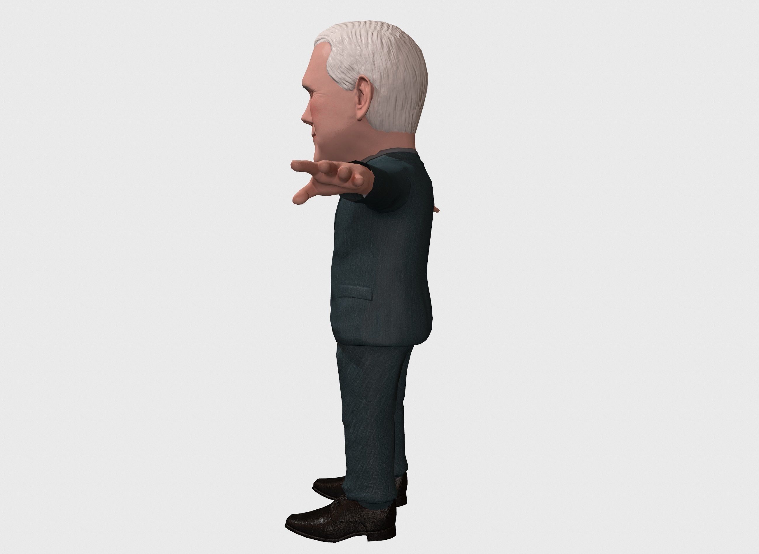 Mike Pence 3D caricature  Low-poly 3D model_13