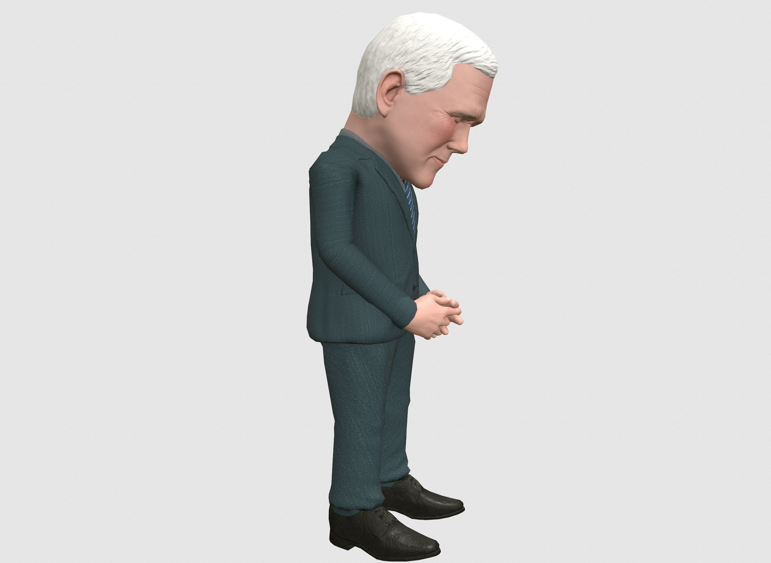 Mike Pence 3D caricature  Low-poly 3D model_9