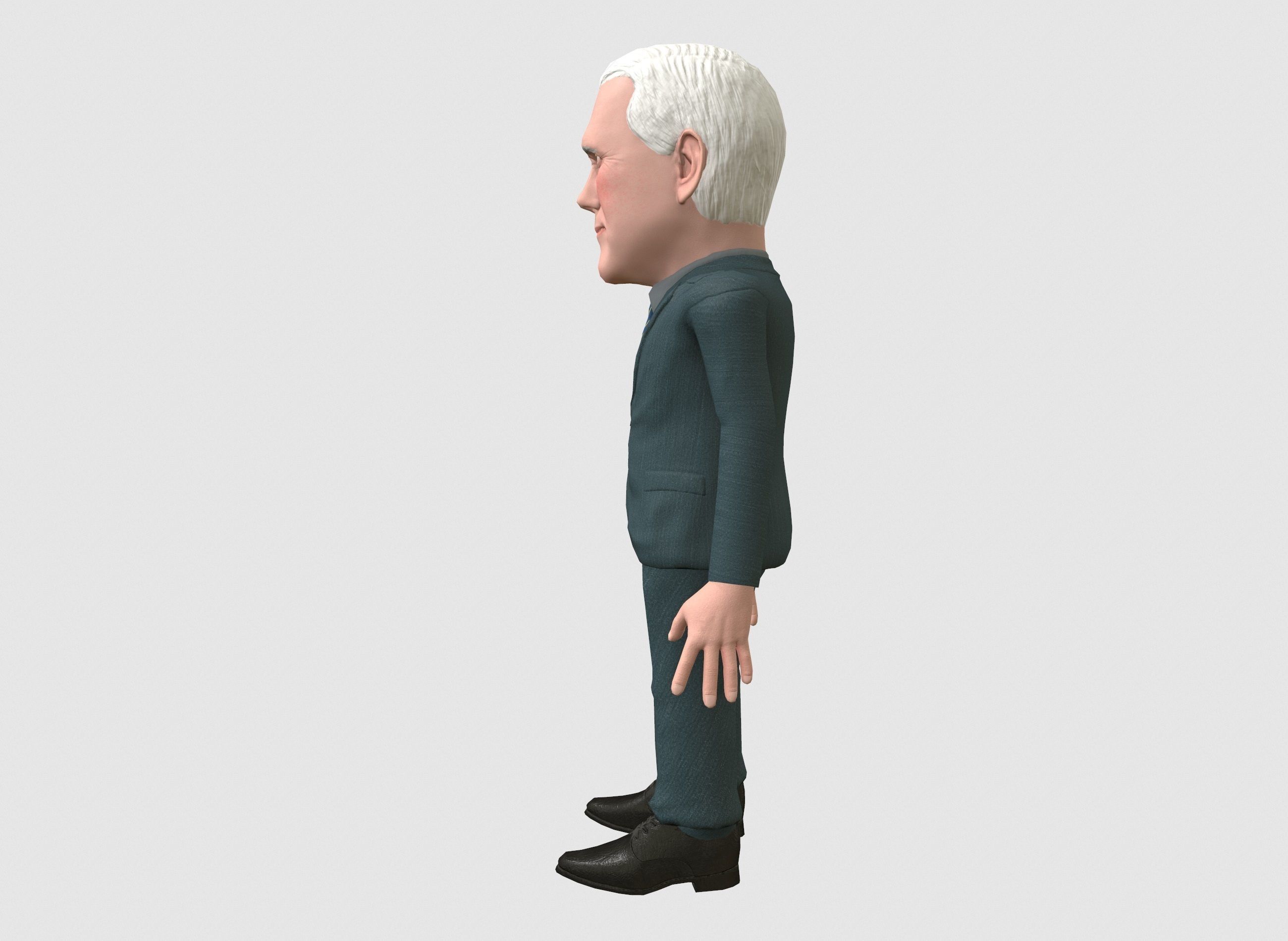 Mike Pence 3D caricature  Low-poly 3D model_5