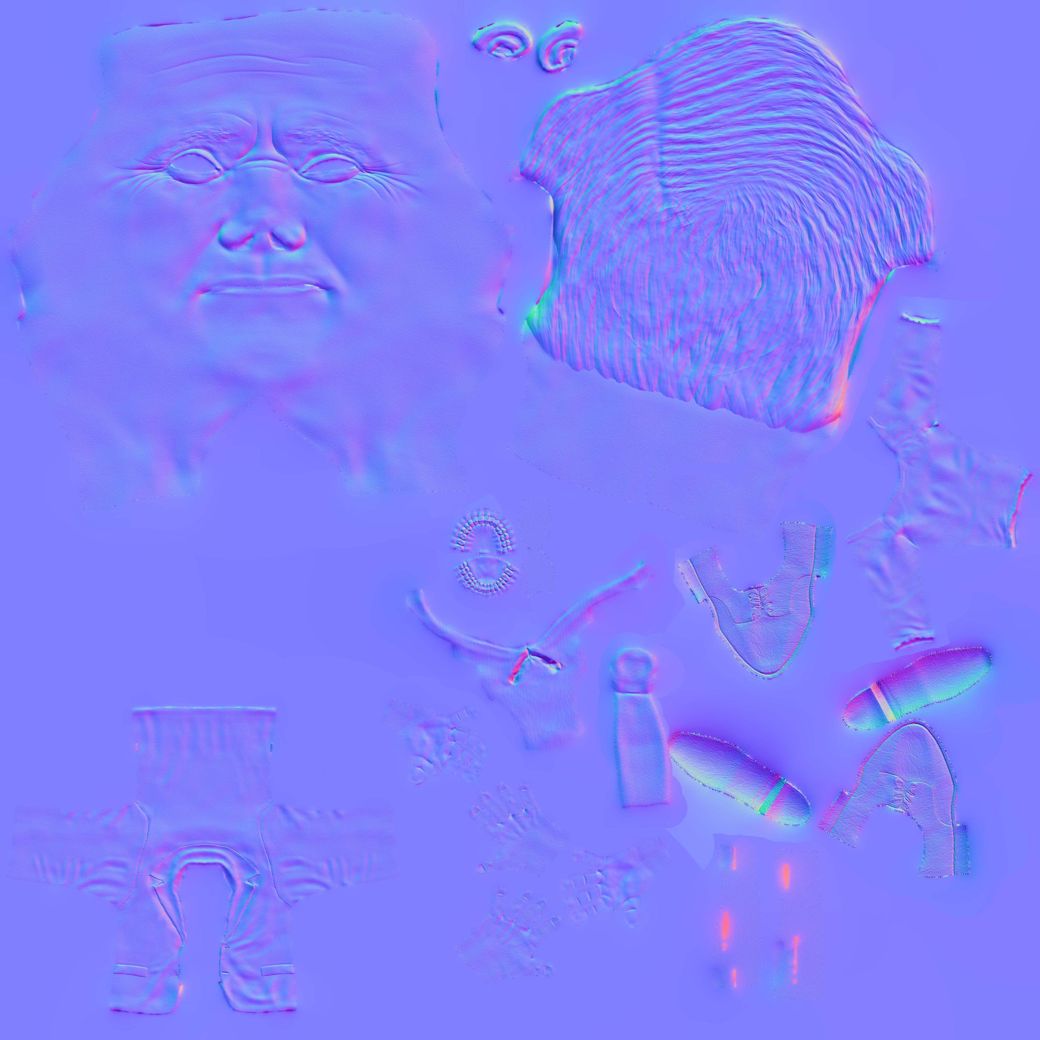 Mike Pence 3D caricature  Low-poly 3D model_18