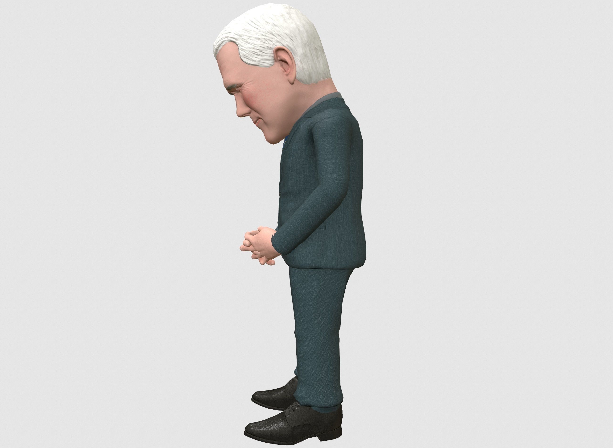 Mike Pence 3D caricature  Low-poly 3D model_8