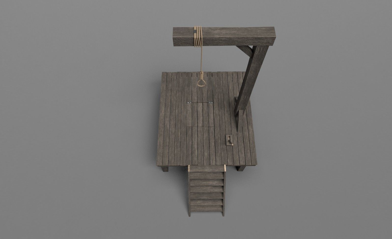 Small gallows PBR Low-poly 3D model_6