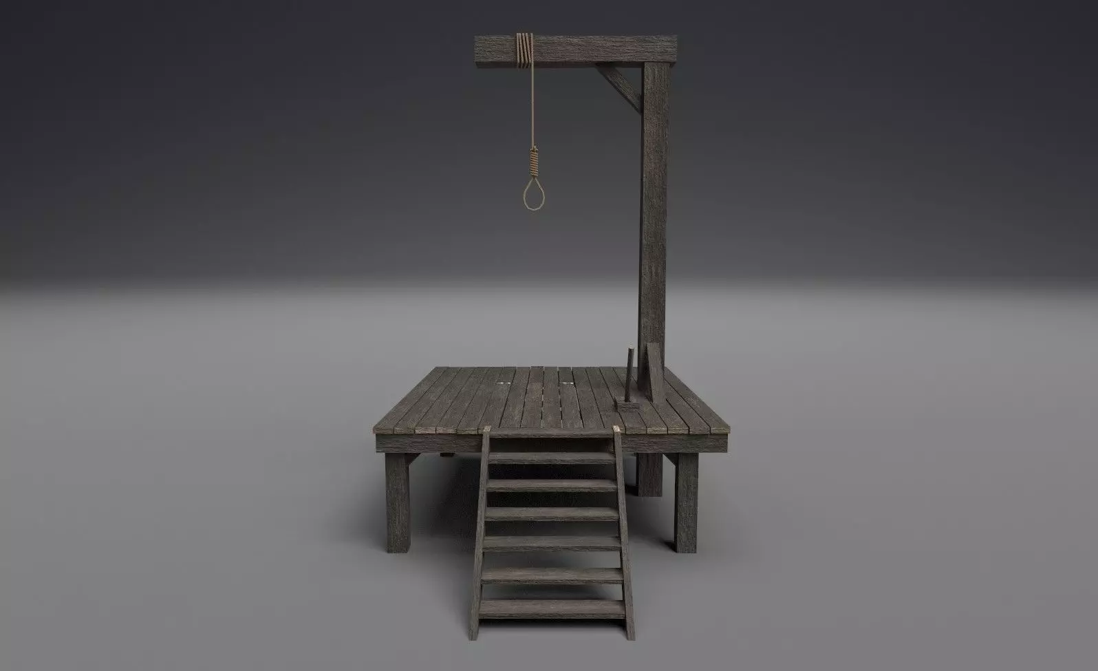 Small gallows PBR Low-poly 3D model_0