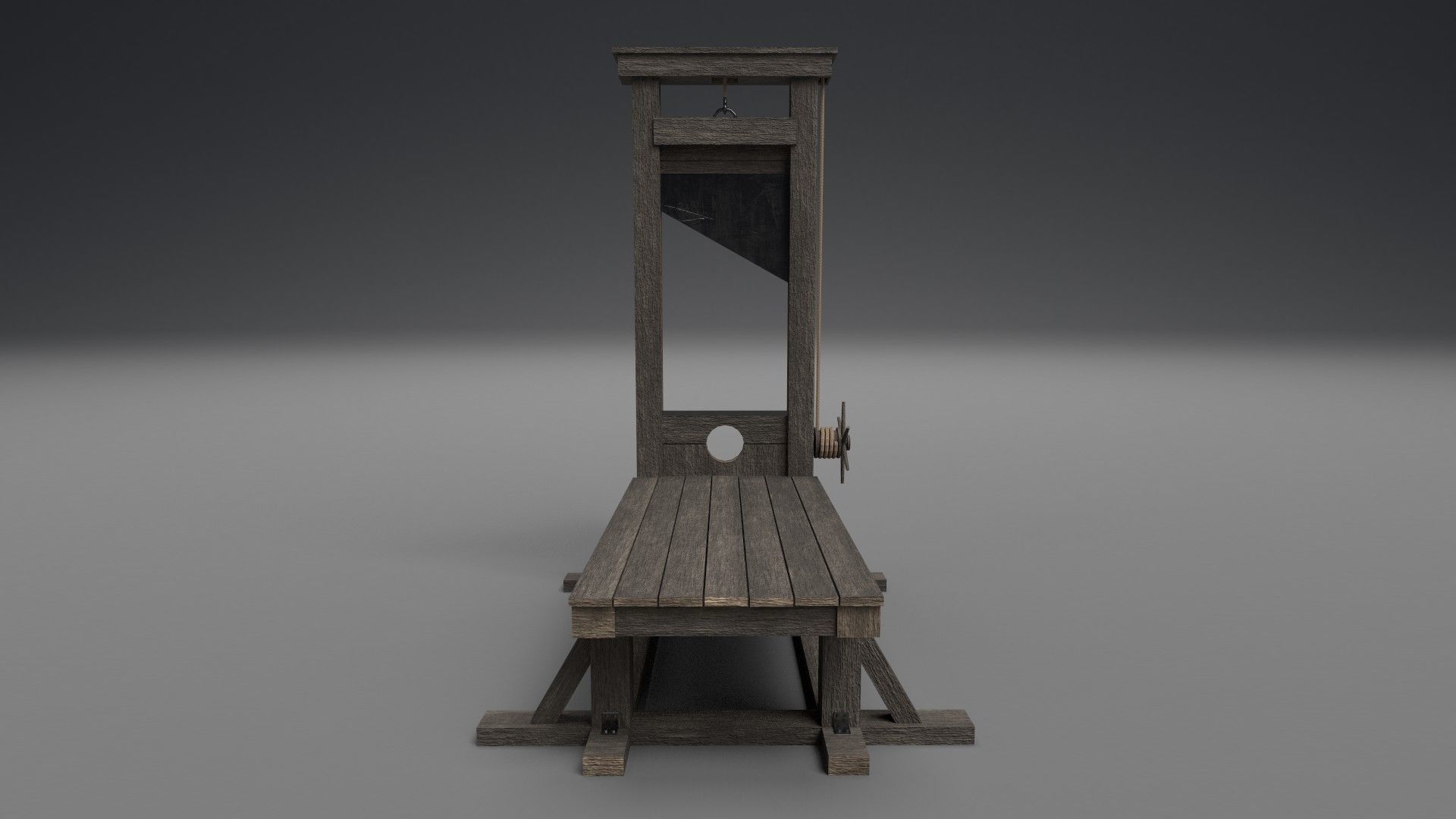 Guillotine PBR Low-poly 3D model_4