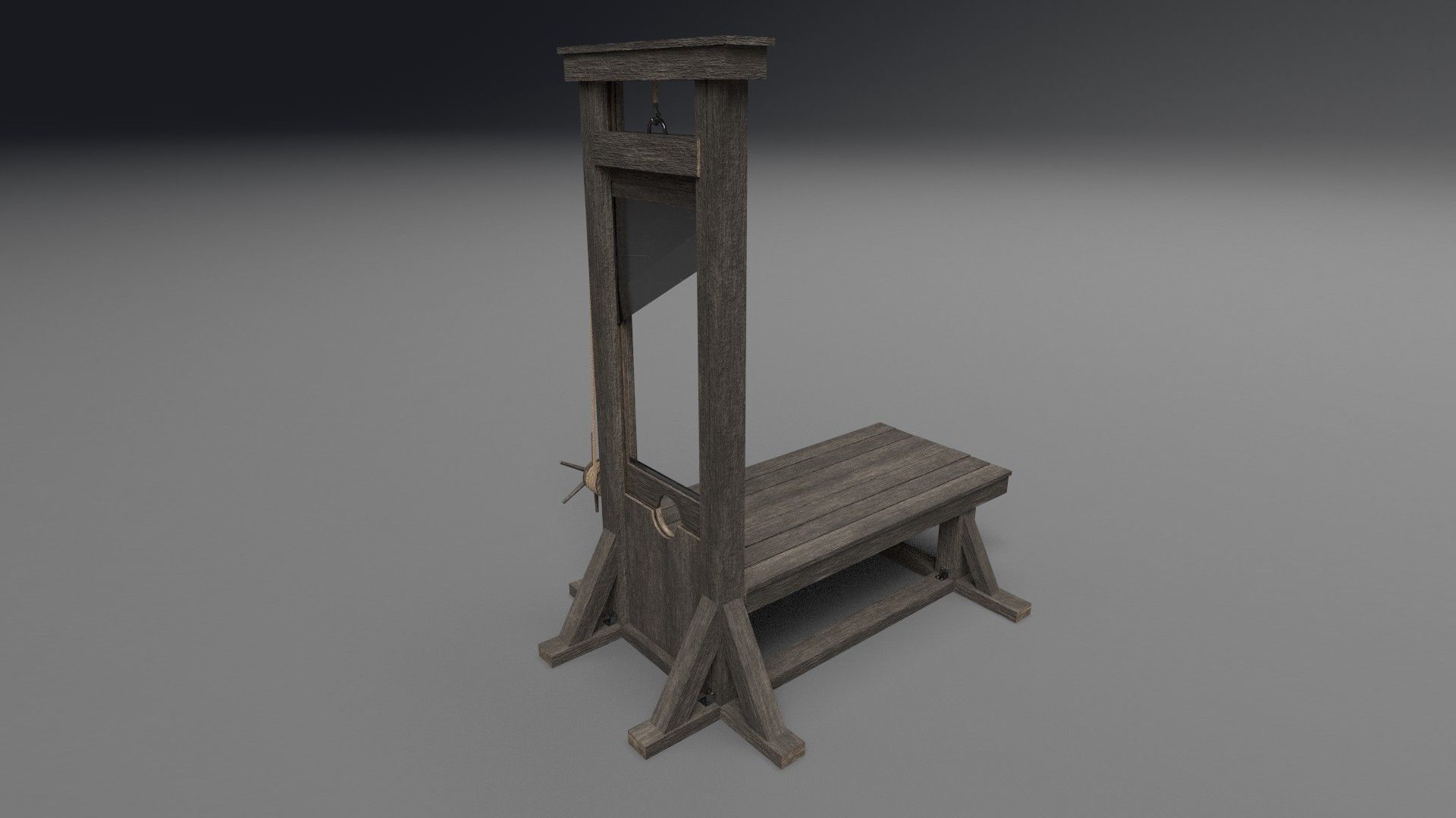 Guillotine PBR Low-poly 3D model_2